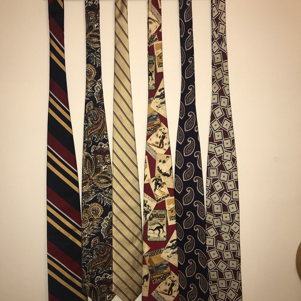 6 silk Land’s End designer ties.
